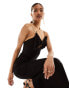 Фото #2 товара Vesper cami bow detail maxi dress in black