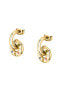 Gold-plated hoop earrings with Bagliori SAVO07 crystals