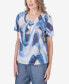 Women's Bayou V-neck Wavy Abstract Top