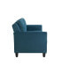 Фото #2 товара 56.3" W Polyester Harvard Loveseat with Curved Arms