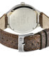 Women's Lugano Swiss Quartz Brown Leather Watch 35mm