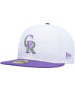 Фото #4 товара Men's White Colorado Rockies 25th Anniversary Side Patch 59FIFTY Fitted Hat