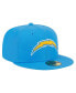Фото #5 товара Men's Powder Blue Los Angeles Chargers Main 59FIFTY Fitted Hat
