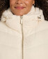 Plus Size Belted Hooded Puffer Coat