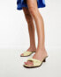 Фото #1 товара ASOS DESIGN Hither twist detail mid heeled mules in lemon