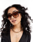 AIRE pallas square sunglasses in dark tort - фото #1