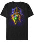 Фото #2 товара Marvel Men's Comic Collection Starry Thanos Fist Short Sleeve T-Shirt