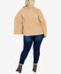 ფოტო #9 პროდუქტის Plus Size Dani Button Cape Sweater