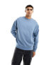 ASOS DESIGN oversized sweatshirt in blue with outdoors back print