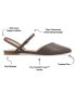 ფოტო #7 პროდუქტის Women's Martine Buckle Pointed Toe Flats