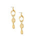 Crystal Dangle Earrings in Twisted 18K Gold Plating