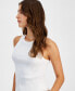 ფოტო #3 პროდუქტის Women's Ribbed-Knit Sleeveless Top