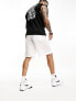 ASOS DESIGN oversized basketball shorts in white sporty mesh