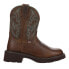 Фото #1 товара Justin Boots Gemma Embroidered Round Toe Cowboy Booties Womens Brown Casual Boot