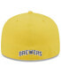 ფოტო #2 პროდუქტის Men's Navy/Gold Milwaukee Brewers Gameday Sideswipe 59Fifty Fitted Hat