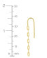 Фото #4 товара Polished Chain Link Threader Earrings, Created by Macy's