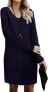 Фото #4 товара Style Dome Women's elegant V-neck knitted jumper dress long sleeve knitted jumper dresses