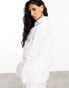 ASOS DESIGN Weekend Collective wide cuff shirt in white Белый, 32 - фото #4