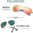 Фото #9 товара Женские солнцезащитные очки-авиаторы SODQW, зеркальные, поляризованные, модные, очки-авиаторы для вождения, рыбалки, золотая оправа, линза из розового золота