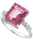 ფოტო #1 პროდუქტის Pink Topaz (5-3/4 ct. t.w.) & White Topaz (1/10 ct. t.w.) Ring in Sterling Silver
