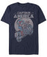 Фото #1 товара Men's Captain America Short Sleeve Crew T-shirt