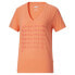 Фото #1 товара Puma Ombre Script Logo V Neck Short Sleeve T-Shirt Womens Size XL Casual Tops 6