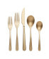 Фото #2 товара Kenbrook Champagne Tumbled 20 Piece Everyday Flatware Set, Service For 4