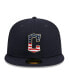 Фото #3 товара Men's Navy Cleveland Guardians 2023 Fourth of July 59FIFTY Fitted Hat