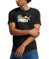 Men's Summer Sports Short-Sleeve Graphic T-Shirt PUMA BLACK, 2XL - фото #2