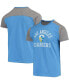 Фото #1 товара Men's Powder Blue, Heathered Gray Los Angeles Chargers Gridiron Classics Field Goal Slub T-shirt