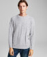 ფოტო #1 პროდუქტის Men's Regular-Fit Cable-Knit Crewneck Sweater, Created for Macy's