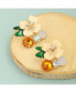 ფოტო #3 პროდუქტის Women's Black Flower Garden Stud Earrings