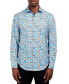 Фото #1 товара Рубашка мужская Society of Threads Slim-Fit с принтом "Цветочный узор" и длинным рукавом
