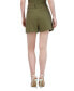 Фото #2 товара Women's Washed Twill Pleated Shorts