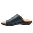 Фото #4 товара Trotters Regina T2231-400 Womens Blue Extra Wide Leather Slides Sandals Shoes 6