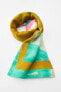 Фото #5 товара Шейный платок с принтом ZARA