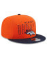 Фото #4 товара Men's Orange, Navy Denver Broncos Headline 9FIFTY Snapback Hat