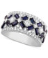 ფოტო #1 პროდუქტის Sapphire (2 ct. t.w.) & Diamond (1 ct. t.w.) Band in 14k White Gold