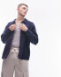 Topman knitted button through cardigan in navy Синий, XS - Chest 36 - фото #1