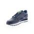 Фото #4 товара Reebok Classic Leather Mens Blue Leather Lace Up Lifestyle Sneakers Shoes
