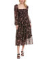 Фото #1 товара Colette Rose Smocked Midi Dress Women's