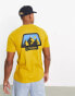 Berghaus French Pyrenees t-shirt with mountain back print in mustard