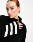 Threadbare Plus Delilah roll neck oversized jumper in stripe