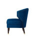 Фото #3 товара Cybele Velvet Channel Back Accent Chair with Nailhead Trim