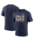 Фото #1 товара Men's Navy Nashville Predators 2024 Stanley Cup Playoffs Crossbar Tri-Blend T-Shirt