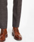 Фото #7 товара Men's Slim-Fit Stretch Plaid Suit Pants