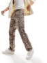 Фото #1 товара Karl Kani signature straight leg cargo trousers in brown paisley ripstop