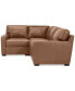 Фото #6 товара Radley 101" 4-Pc. Leather Corner Sectional, Created for Macy's