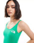 The North Face cropped strappy tank in emerald green Exclusive at ASOS