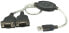 Фото #1 товара Кабель конвертер USB-A в два последовательных порта - 45 см - Мужской - Мужской - Serial/RS232/COM/DB9 - Черно-серый - Трехлетняя гарантия - Блистер - Черный - 0,45 м - USB A - DB9 - Мужской - Мужской